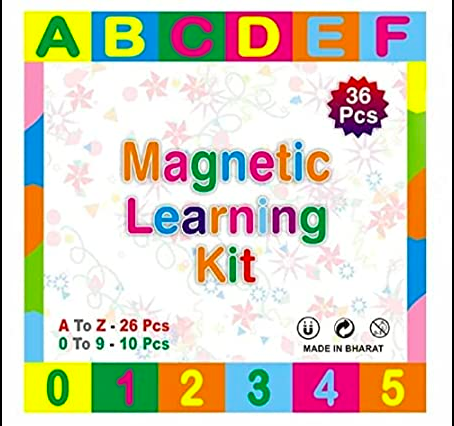 Magnetic Educational Alphabets and Numbers Kit (Multicolor) 36 Pcs