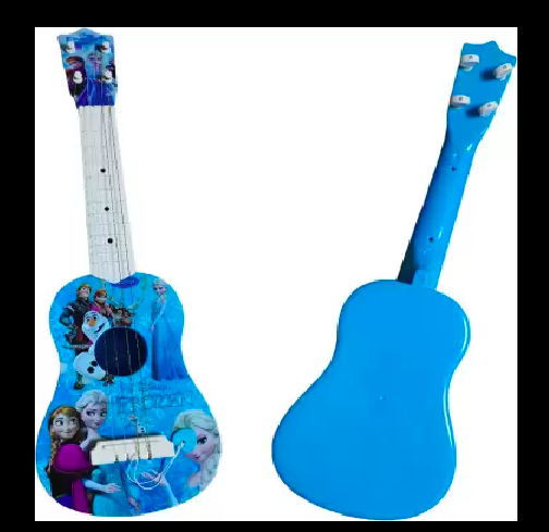 Guitar | Cartoon Printed Plastic 4–String Acoustic Guitar Learning Toy For Kids