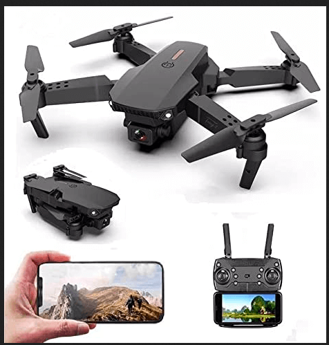 Poldable Drone DM97 Foldable Drone 360degree Eversion, 6 Channel R/C Series,6 Axis RC Quadcopter Altitude Hold, LED Light 2.4GHz , Drone with 4K Live Video , FPV Long Live 2 Battery.