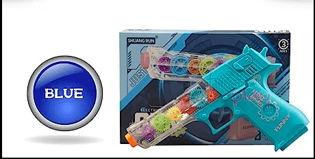 Electric Gear Transparent Gun Toy I Flashing Light & Sound Concept Gun Toy with Music