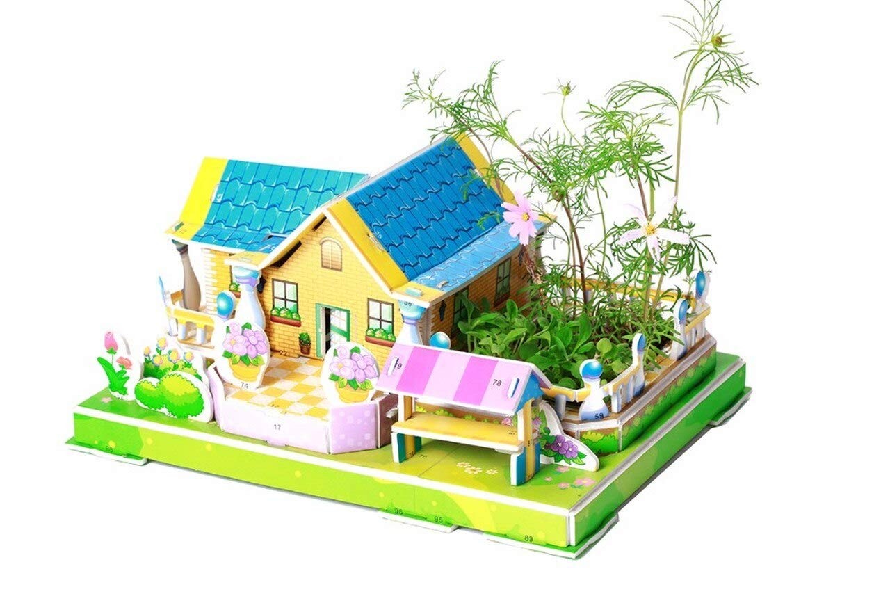 Stylish Villa 3D Jigsaw Puzzle with Plant Education