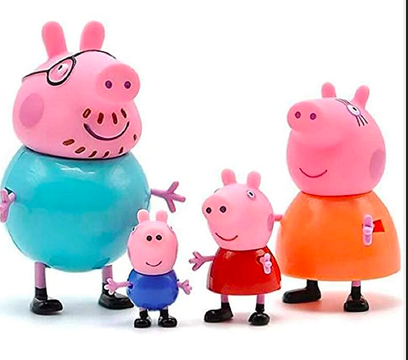 Pig Family Set of 4 pcs Daddy Pig,Mummy Pig,George and Peppa (Pig-4)