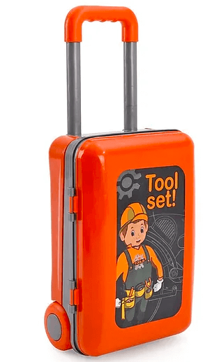 Toys Tools Set- Pretend Play Tool Set Kit Toys for Kids, Tools Set with Suitcase Trolley Multicolor