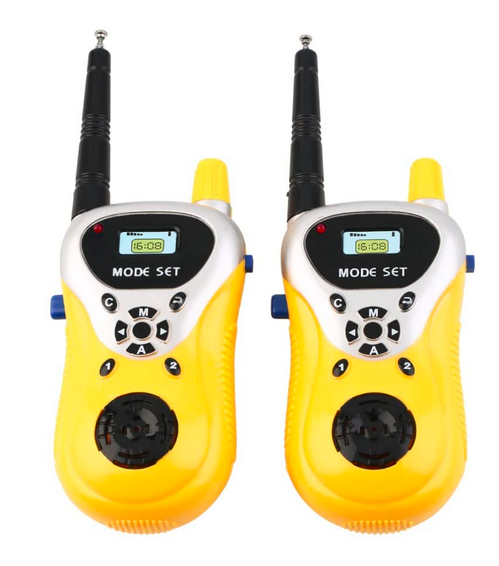 VGRASSP Walkie Talkie Toys for Kids 2 Way Radio Toy for 3-12 Year Old Boys Girls, Up to 20 Meter Outdoor Range Yellow