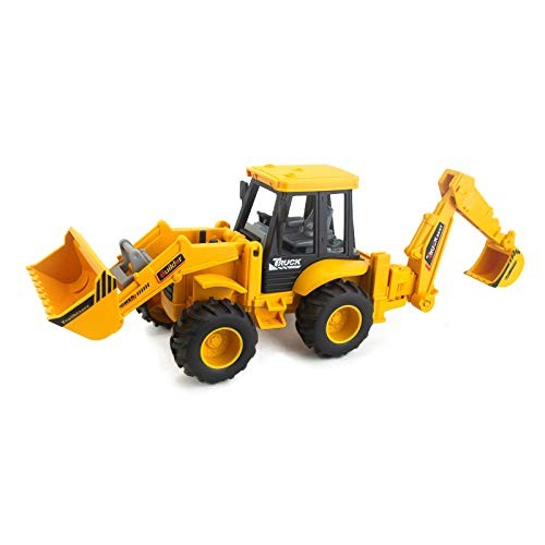 Plastic Construction Realistic Engineer Vehicle Pushdozer Excavator Bu Construction Toys Truck Machine for Kids, Multicolor