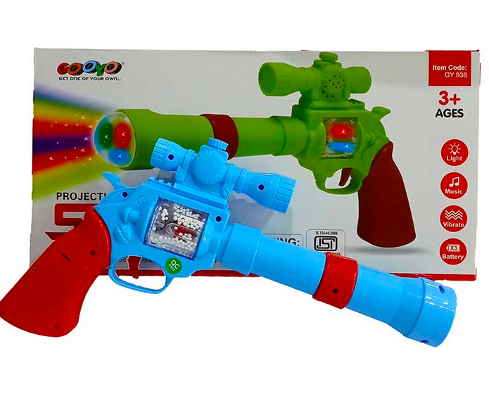 Strike Electric Toy Gun With Projection Light and Sound