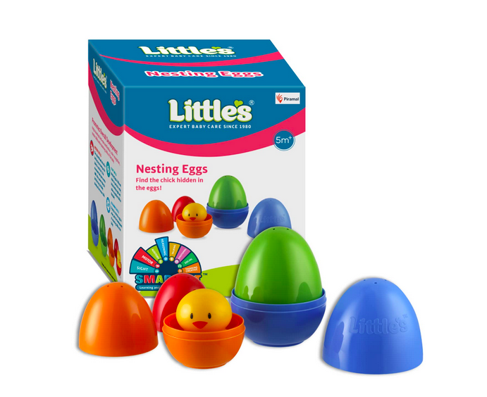 Little's Nesting Eggs I Activity Toy for Babies I Multicolor I Infant & Preschool Toys I Develops Motor & Reasoning Skills