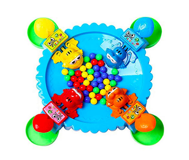 BearWiZ Hungry Frog Eat Beans Game for Kids Indoor 4 Players Eat Beans Frog Multiplayer Board Game Toy for Players