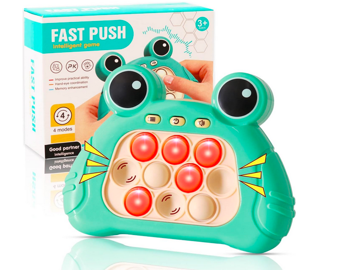 Quick Push Console with Instant Sound Feedback | Handheld Fast Speed Pushing Game | Pop The Target Interactive Educational Sensory Fidget Toy for Kids Adults | Fun Gift for Children 3-12