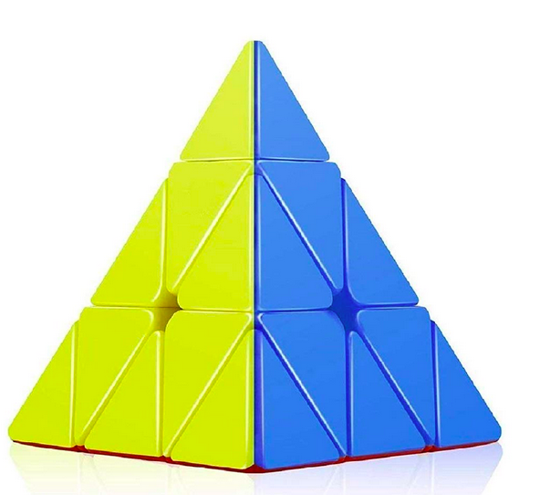 Storio Cubes Pyramid High Speed Sticker Less Magic Puzzle Cube Game Toy (Pyraminx)