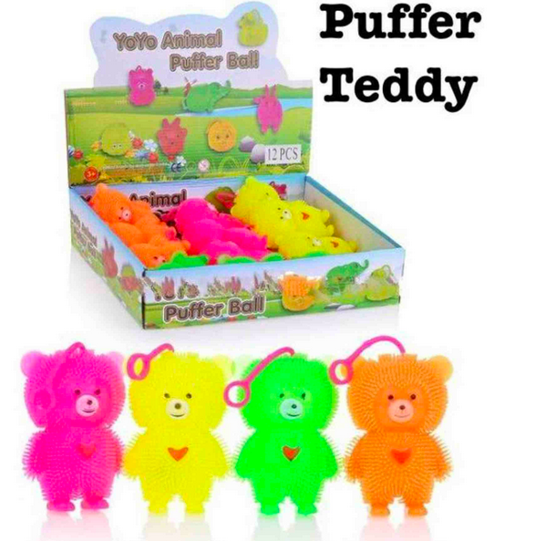 12 pcs Puffer ball teddy shape toy set