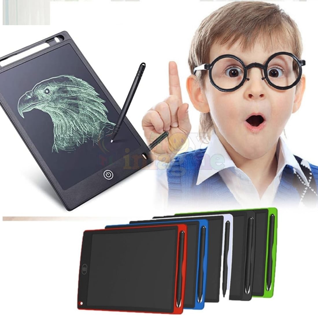 oy Imagine Multicolor LCD Writing Tablet 8.5 inches Screen Kids LCD Tablet with Pen